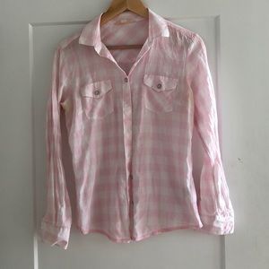 Brooks Brothers pink gingham button up